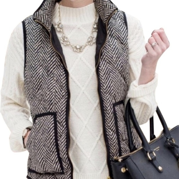 J. Crew Jackets & Blazers - J. Crew Quilted Puffer Vest Grey Herring